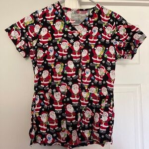 Christmas Scrub Top